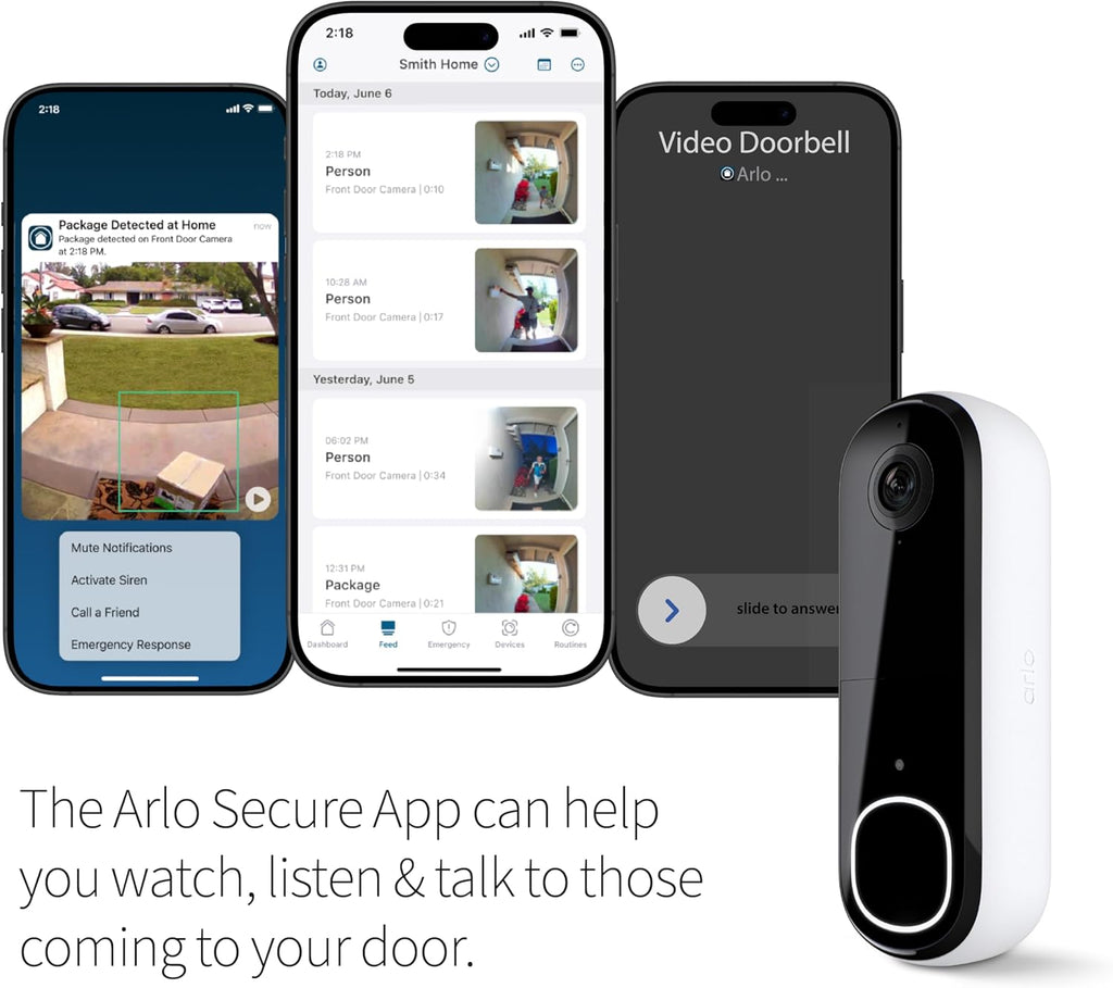 2K Video Doorbell with Two-Way Audio