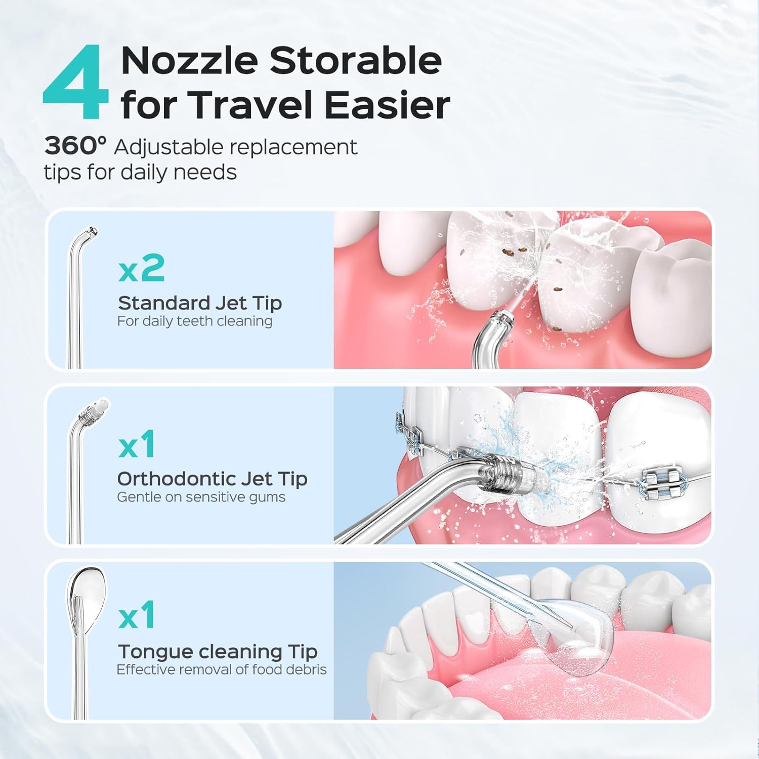 Portable Cordless Electric Water Dental Flosser