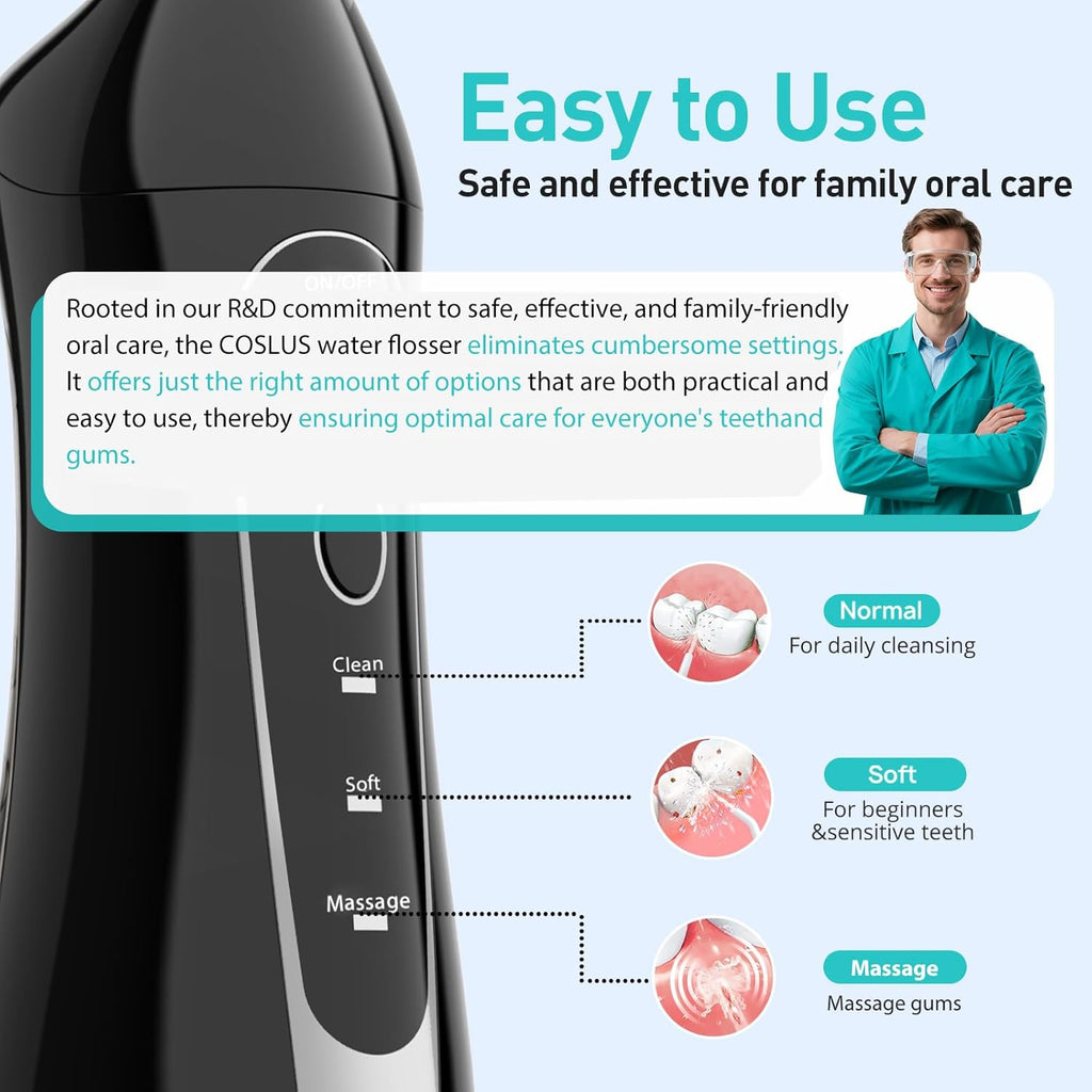 Portable Cordless Water Dental Flosser