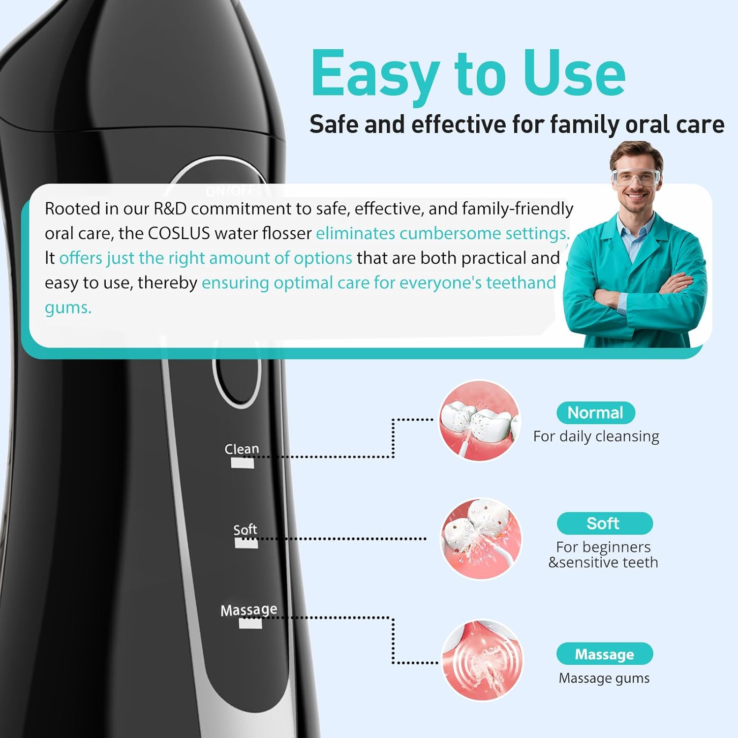 Portable Cordless Water Dental Flosser