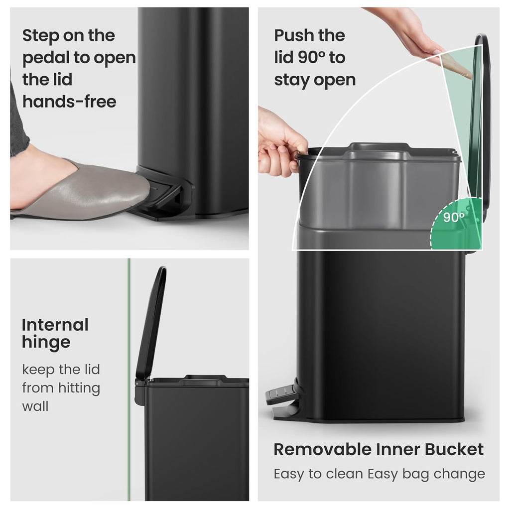 Stainless Steel Step Trash Can