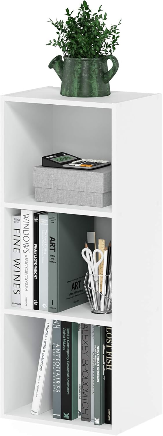 Vertical Open Shelf Book Storage Unit