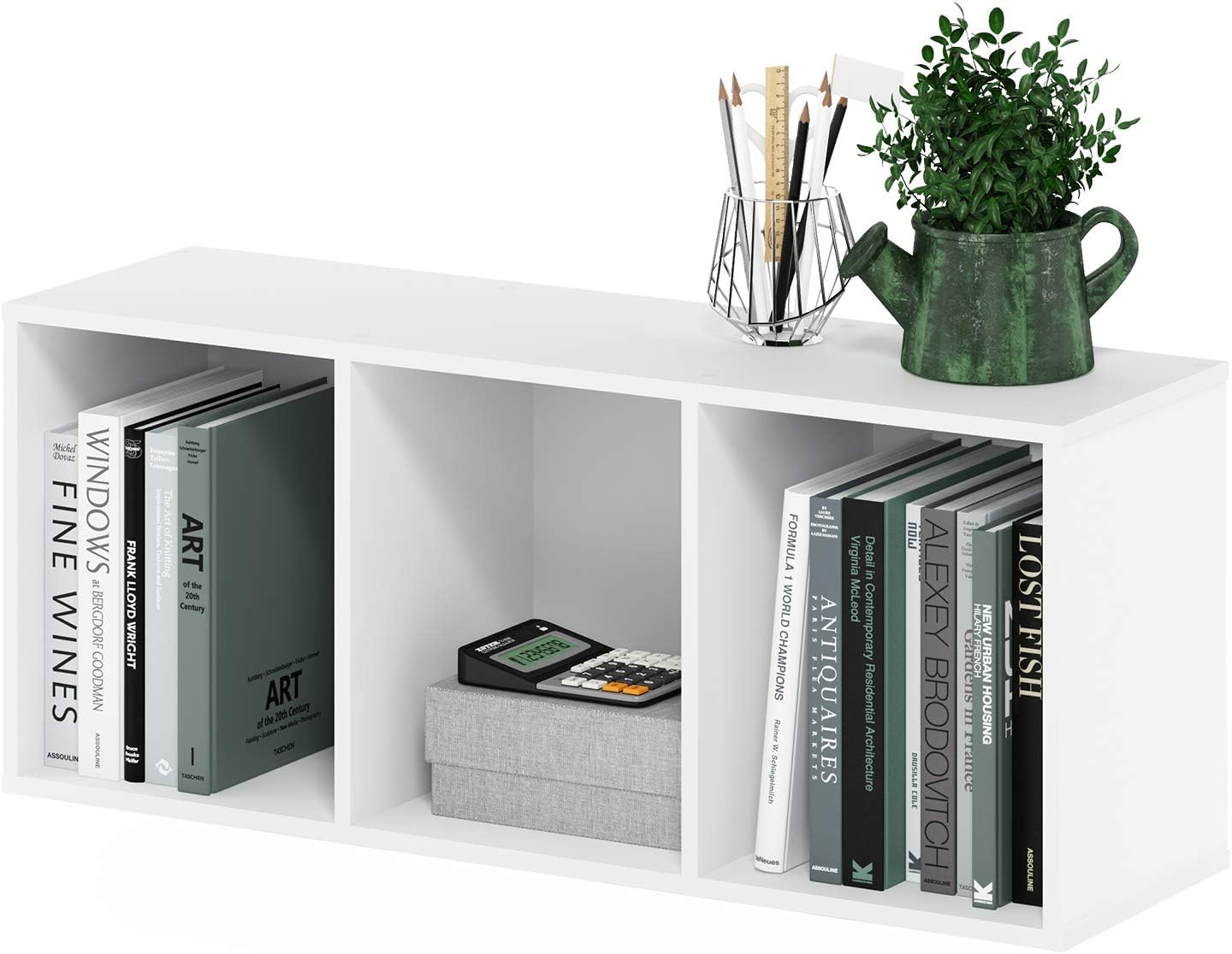 Vertical Open Shelf Book Storage Unit